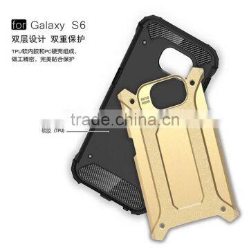 Hot Selling Iron-Bear Dual Layer Hybrid Armor Cell Phone Case For Samsung Galaxy S6