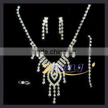 rhinestone wedding jewelry set