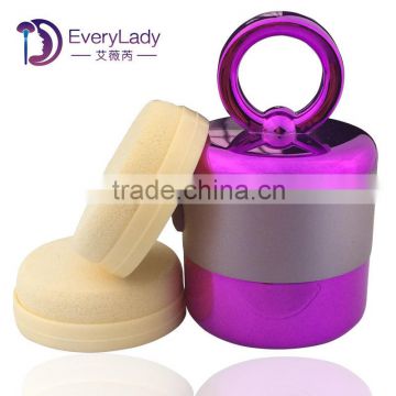 Beauty vibrating compact facial cotton powder puff