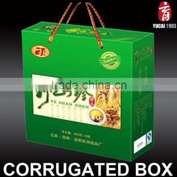 Wholesale Green Custom Print Style Portable Corrugated Box