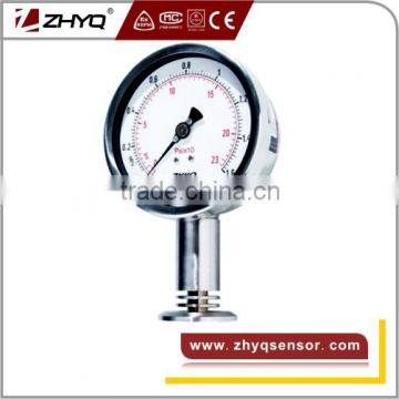 Clamp mounting diaphragm pressure gauge