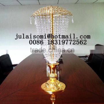 wholesale crystal flower stand center tables , decorative wedding crystal waterfall centerpieces