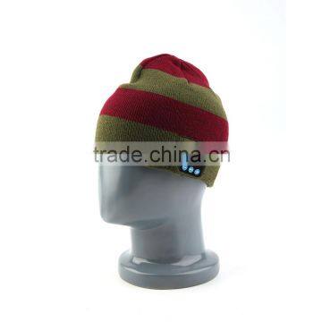 Cool Striped Wireless Bluetooth Music Knit Hat With Handsfree Smart Cap Headset photo-5