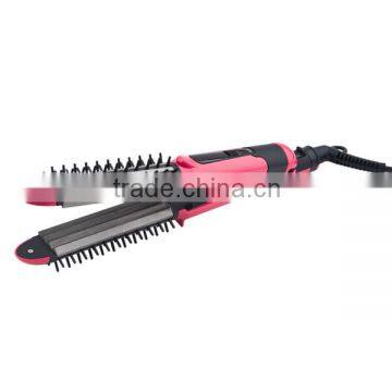 2 in 1 mini hair straightener with comb