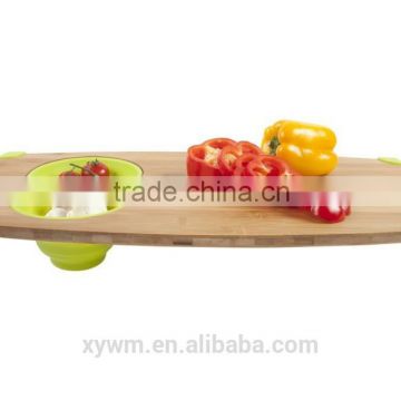 Bamboo Corner-Grip Over-the-Sink Cutting Board Lime