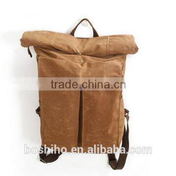 Custom Design Top Grain Vintage Leather Backpack Bag Outdoor Backpack photo-2
