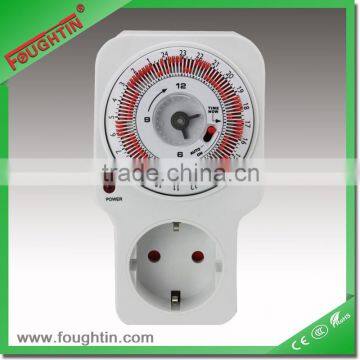 Electric timer switch with eu socket mechanical timer