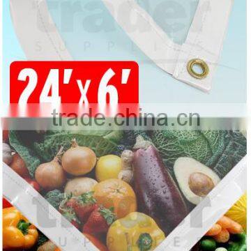 7.3x1.8m Clear PVC Tarpaulin Cover Market Stall Tarp,Glass Clear PVC Tarpaulin 350g 24ft*6ft