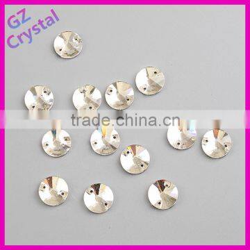 2015 New Fashion Flat Back Round Sew On Stone For Garment photo-2