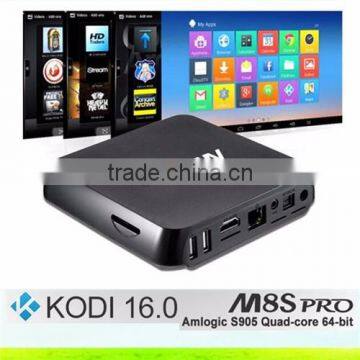 2016 FACTORY PRICE ! Android smart internet iptv set top box M8S PRO S905 Android kodi TV BOX