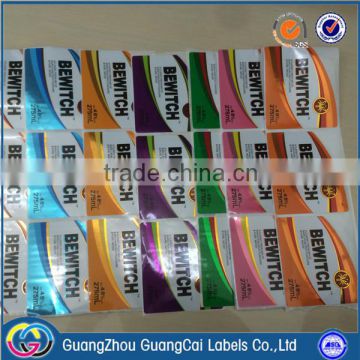 Factory price and high quality rolling colorful pet sticker printing adhesive stickers and labels