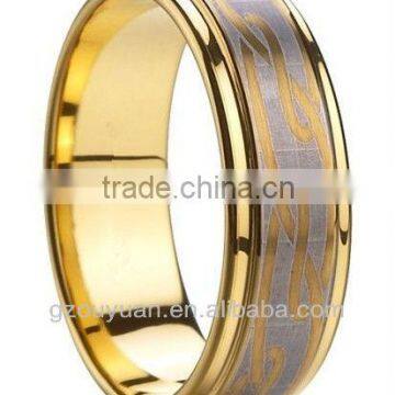 men's laser tungsten ring, Black IP tungsten carbide ring, Tungsten ring for men,Charm accessory