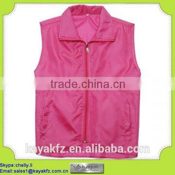 Custom-made cheap polyester plus size vest factory