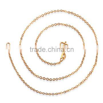 Gold plated rolo chain 17inch W clasps necklace chain for women men