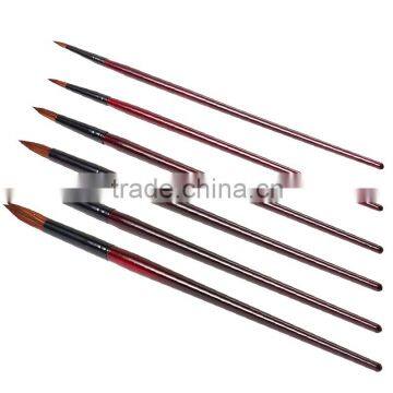 Professional Upscale Long Wooden Handle Horse Hair Round Artist Water Color Absorbing Brush Set for Watercolor Painting photo-6