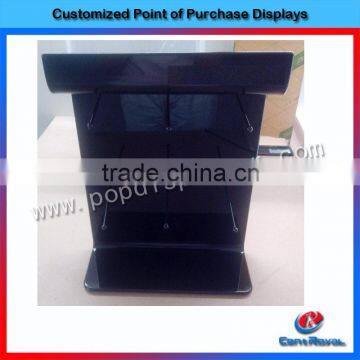 Modern design black acrylic cell phone case display rack