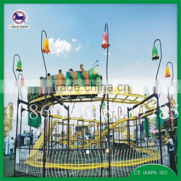 Most popular kids amusement rides apple worm roller coaster for children