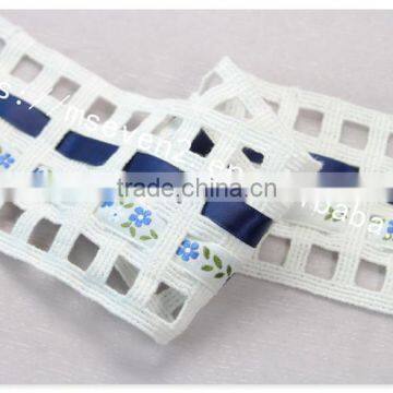 Special Design 7cm Width Combined Wholesale Satin Ribbon With Ladder Trim photo-4