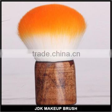 JDK excellent quality synthetic hair natural wood cosmetic kabuki brush with good price