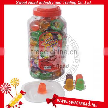 Mini Fruit Jelly Pudding Cup in Square Jar