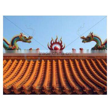 special color design clay made roof tile for Chinese architecter