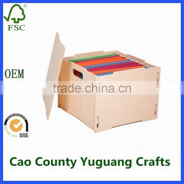 unfinished wooden file box wooden decorative paper file storage boxes crates