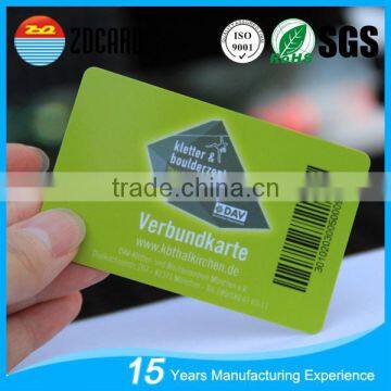 F08 Contactless RFID Smart Card With Barcode Printing