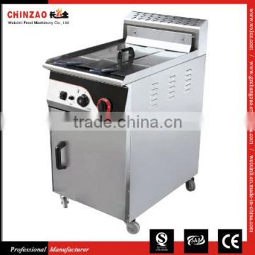 CHINZAO BRAND 1-Tank 2-Basket PROFESSIONAL KITCHEN EQUIPMENT GAS FRYER WITH CABINET