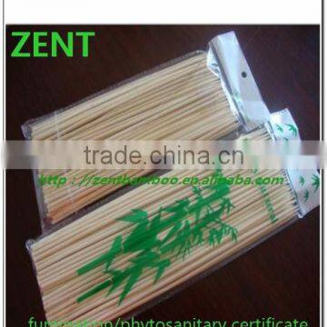 ZENT-77 BBQ round bamboo skewers(sticks) natural