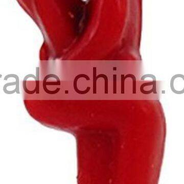 5.75 tall customized yellow color home decorative shaped red love candle