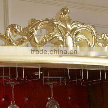 European Fashionable Bar Cabinet for Homes, Beautiful Design Wooden Wine Cabinet, Luxury Hand Carved Cupboard (BF01-ML051) photo-3