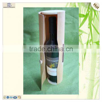 Craft Round Antique Clasp Veneer Wooden Gift Box photo-4