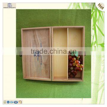 Cheap Vodka Whiskey Packaging 2 Bottles Wooden Wine Box photo-3