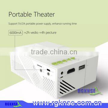 Mini portable projector YG310 lcd LED multifunction Projector with power bank