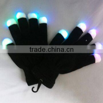 Wholesale LED Light Gloves, Black Acrylic Touch Screen Gloves, Custom Fashion Black Gloves photo-4