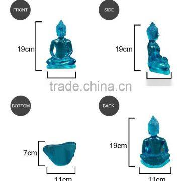 Decorative Transparent Resin Sitting Buddha Statue photo-3