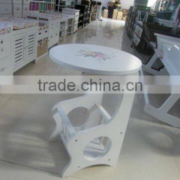 Home Furnishing Round End Table, White T10-2040