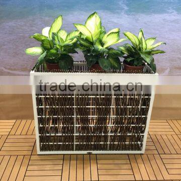 Woven Rattan Style Garden Flower Pot