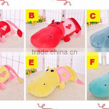 Cute Plush Toy Stuffed Animal Hippo Pillow Doll photo-3