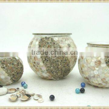 Chic Home Decor Item Natural Seashell Stone Large Heavy Modern Vases photo-4