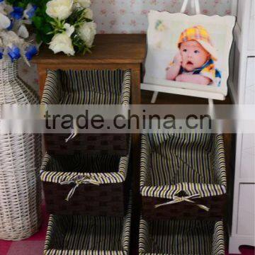 2015 Wooden Cabinet With Wicker Drawers photo-2