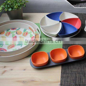 Hot-sell Eco Bamboo Fiber Serving Tray With Print photo-5