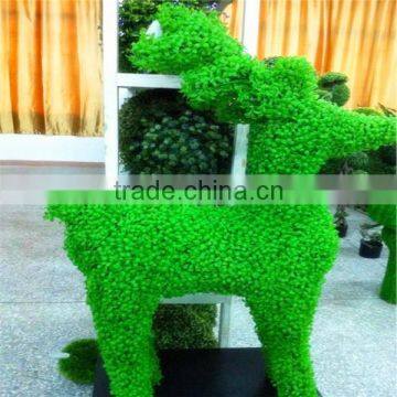 Artificial Green Topiary Plant Grass Animal Ornaments photo-5