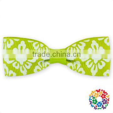 100% Polyester Green White Little Girl Hair Bow Clip One Size Fit Most photo-5