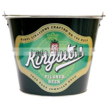 Newest Metal Beer Bucket Ice Barrel Decoration Pail With Attractive Printing photo-6