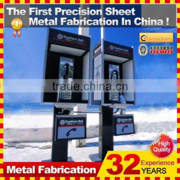 Customized street public metal frame telephone booth for sale