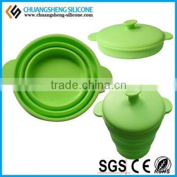 Green Silicone Foldable Pet Bowl photo-4
