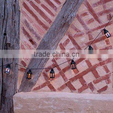 16 Black Moroccan Lantern Solar Garden LED Fairy Lights photo-4