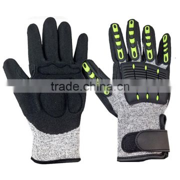 NMSAFETY CE certification cut level 5 TPR impact resistant work glove