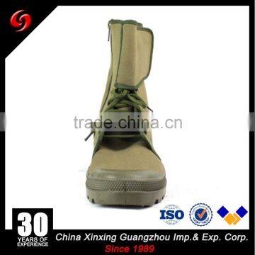 Olive Green Military Canvas Shoes With Zipper ,cheap Military Boots photo-3